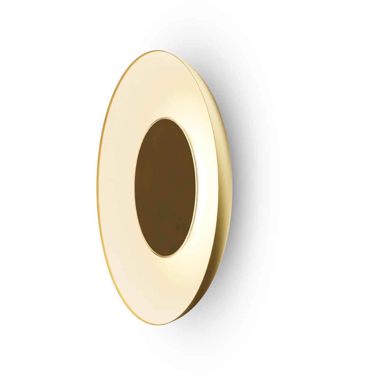 Koncept RMW-09-SW-BRS-HW+18BD-GMW Ramen LED 18 inch Brass and Gold with Matte White ADA Wall Sconce/Pendant Wall Light, Hardwire